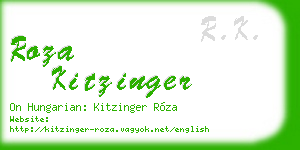 roza kitzinger business card